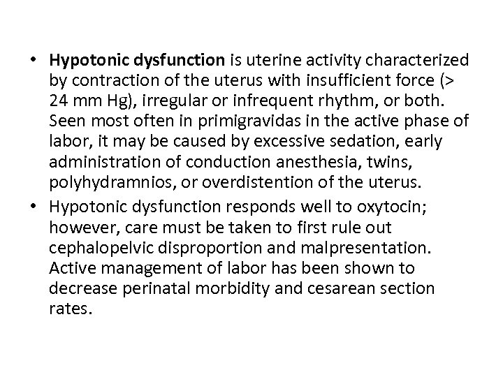 Abnormal Labor And Abnormal Uterine Contractions Dystocia Dr