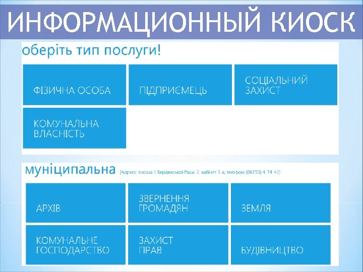 ИНФОРМАЦИОННЫЙ КИОСК 