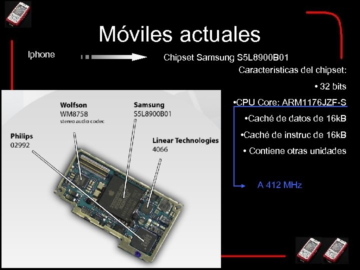Móviles actuales Iphone Chipset Samsung S 5 L 8900 B 01 Características del chipset: