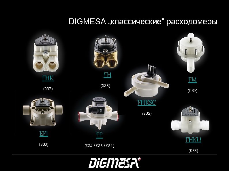 DIGMESA „классические“ расходомеры FH FHK (937) FM (933) (935) FHKSC (932) EPI FF (930)