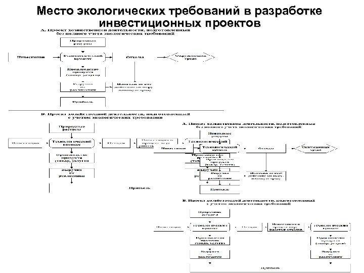 Место экологических требований в разработке инвестиционных проектов 