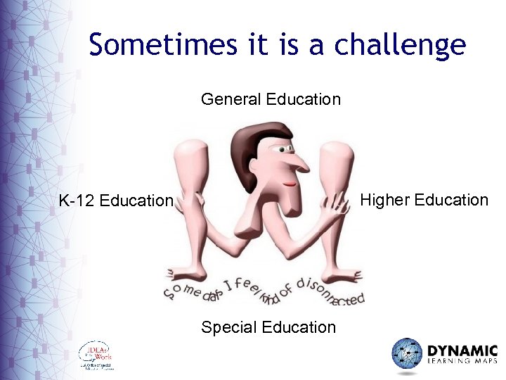 Sometimes it is a challenge General Education Higher Education K-12 Education Special Education 