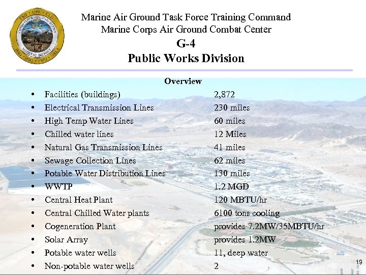 Marine Air Ground Task Force Training Command Marine Corps Air Ground Combat Center G-4