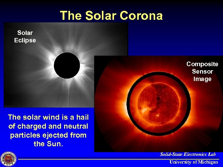 The Solar Corona Solar Eclipse Composite Sensor Image The solar wind is a hail