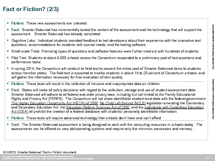 WORKING DRAFT Fact or Fiction? (2/3) ▪ Cognitive Labs: Individual students provided feedback to