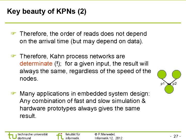 Key beauty of KPNs (2) Therefore, the order of reads does not depend on