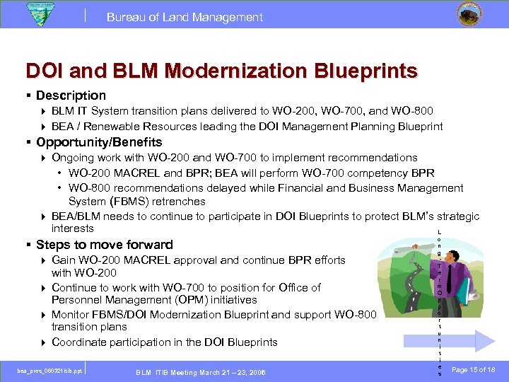 Bureau of Land Management DOI and BLM Modernization Blueprints § Description } } BLM