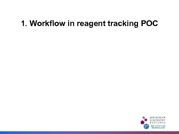 1. Workflow in reagent tracking POC 