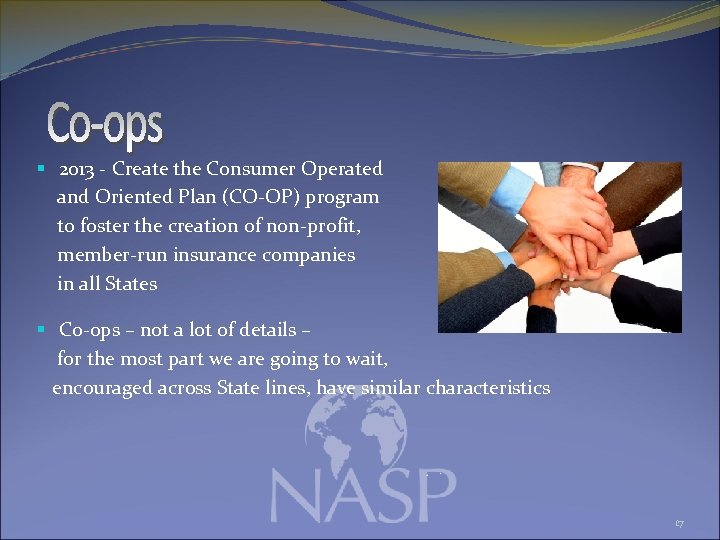 § 2013 - Create the Consumer Operated and Oriented Plan (CO-OP) program to foster