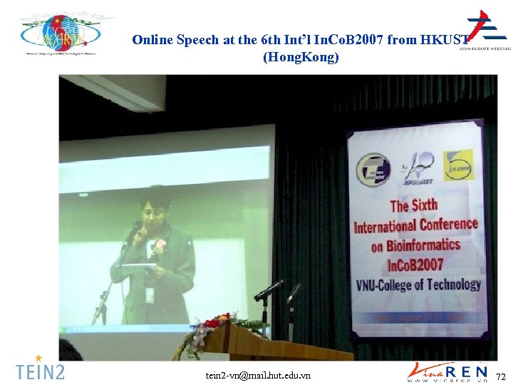 Online Speech at the 6 th Int’l In. Co. B 2007 from HKUST (Hong.