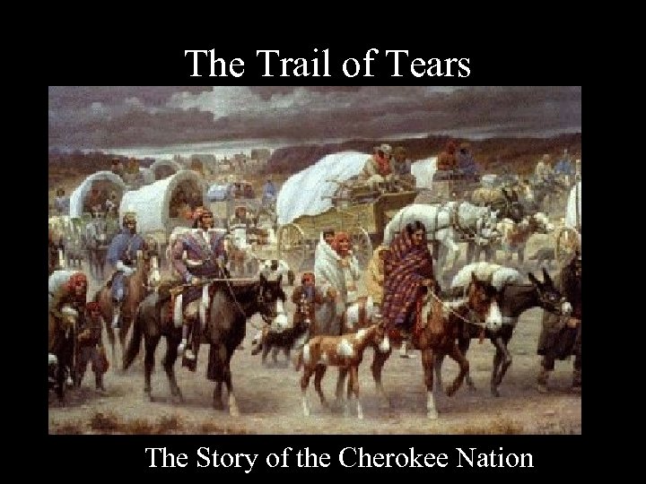 The Trail of Tears The Story of the Cherokee Nation 