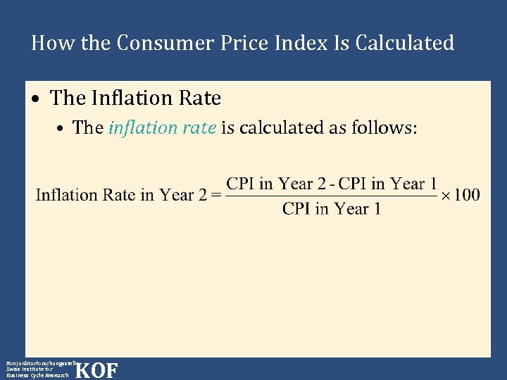 How the Consumer Price Index Is Calculated • The Inflation Rate • The inflation
