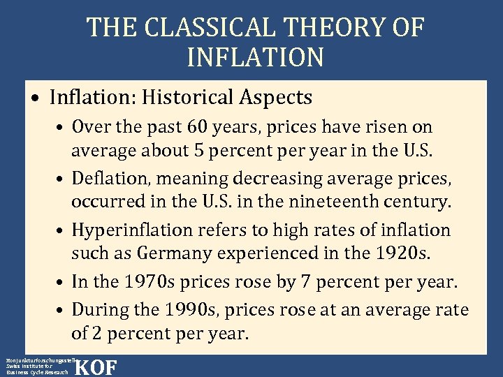 THE CLASSICAL THEORY OF INFLATION • Inflation: Historical Aspects • Over the past 60