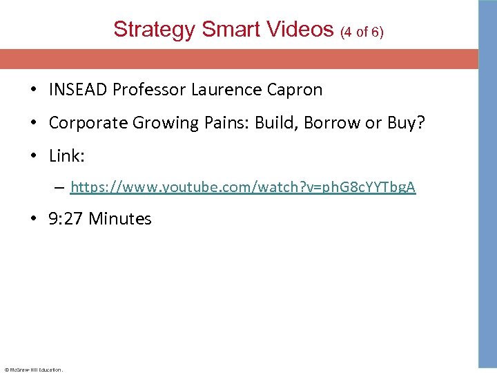 Strategy Smart Videos (4 of 6) • INSEAD Professor Laurence Capron • Corporate Growing