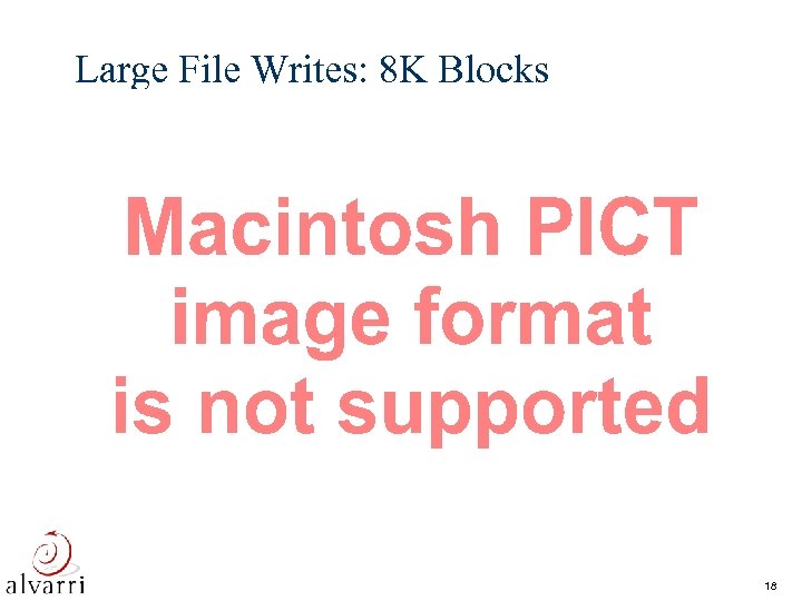 Large File Writes: 8 K Blocks 18 