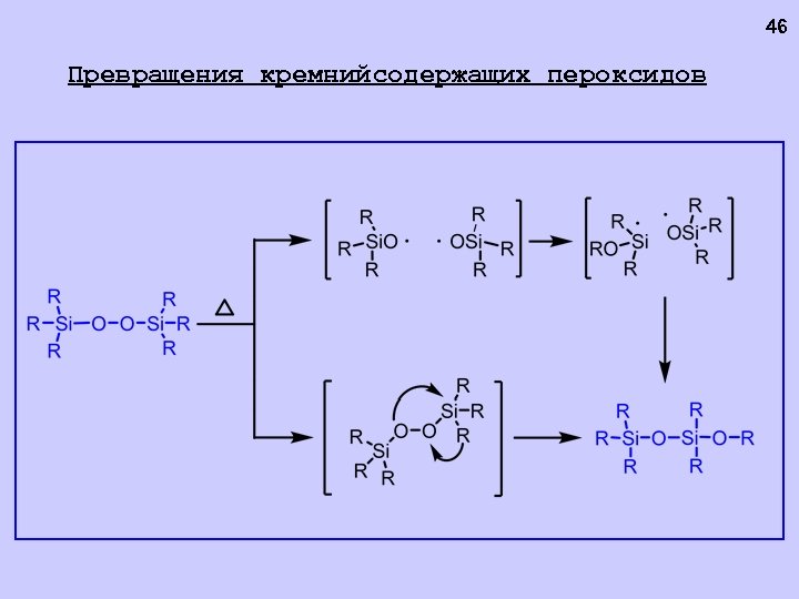 46 Превращения кремнийсодержащих пероксидов 