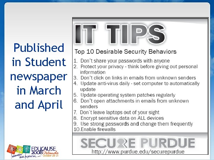 Published in Student newspaper in March and April 56 