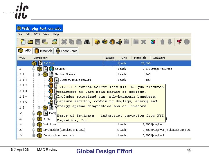  6 -7 April 06 MAC Review Global Design Effort 49 