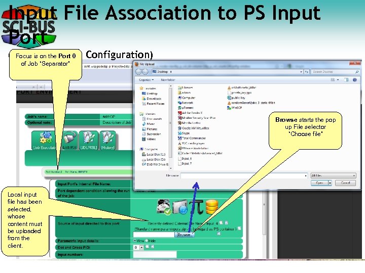 Input File Association to PS Input Port (Source: the Port 0 - Configuration) Focus