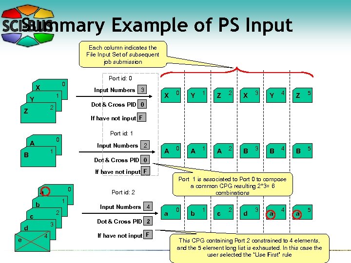 Summary Example of PS Input Each column indicates the File Input Set of subsequent