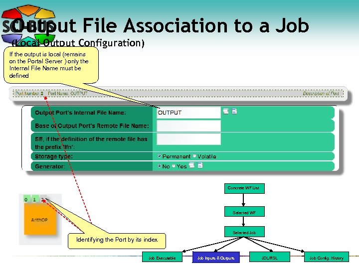 Output File Association to a Job (Local Output Configuration) If the output is local