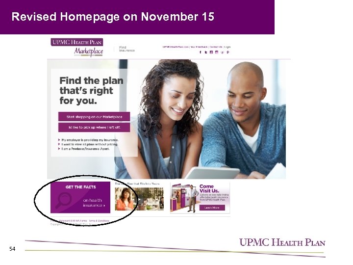 Revised Homepage on November 15 54 