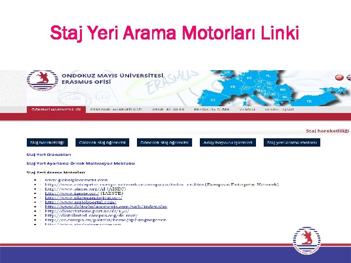 Staj Yeri Arama Motorları Linki 