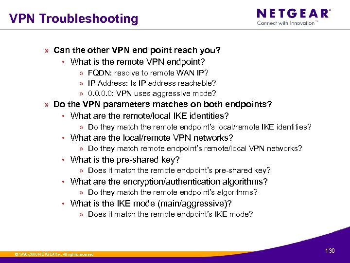 VPN Troubleshooting » Can the other VPN end point reach you? • What is