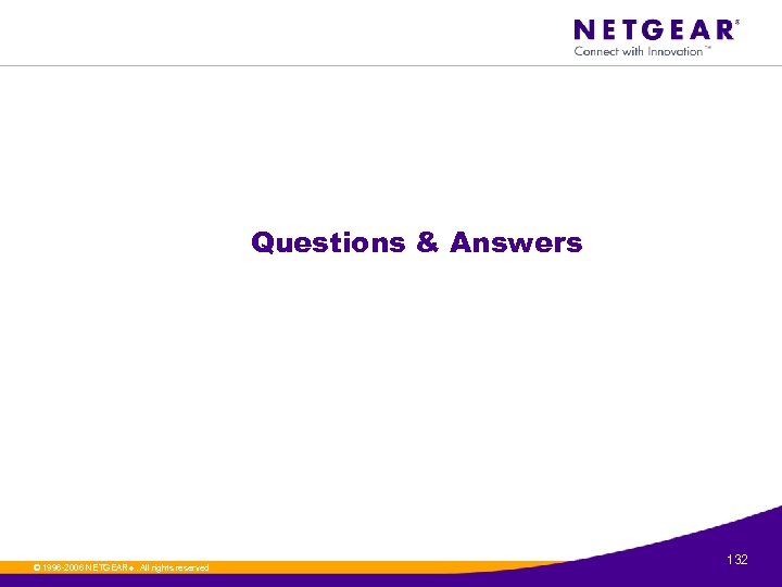 Questions & Answers © 1996 -2006 NETGEAR ®. All rights reserved. 132 