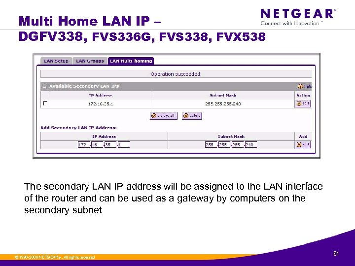 Multi Home LAN IP – DGFV 338, FVS 336 G, FVS 338, FVX 538