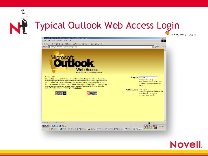 Typical Outlook Web Access Login 