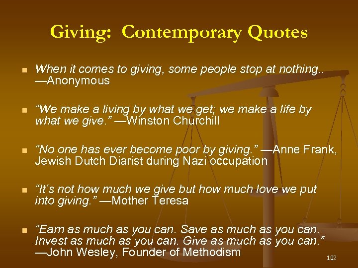 Giving: Contemporary Quotes When it comes to giving, some people stop at nothing. .