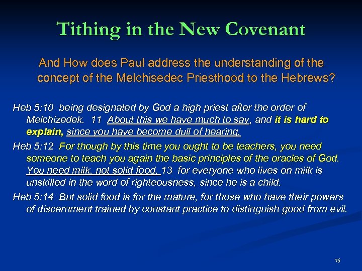 Tithing in the New Covenant And How does Paul address the understanding of the