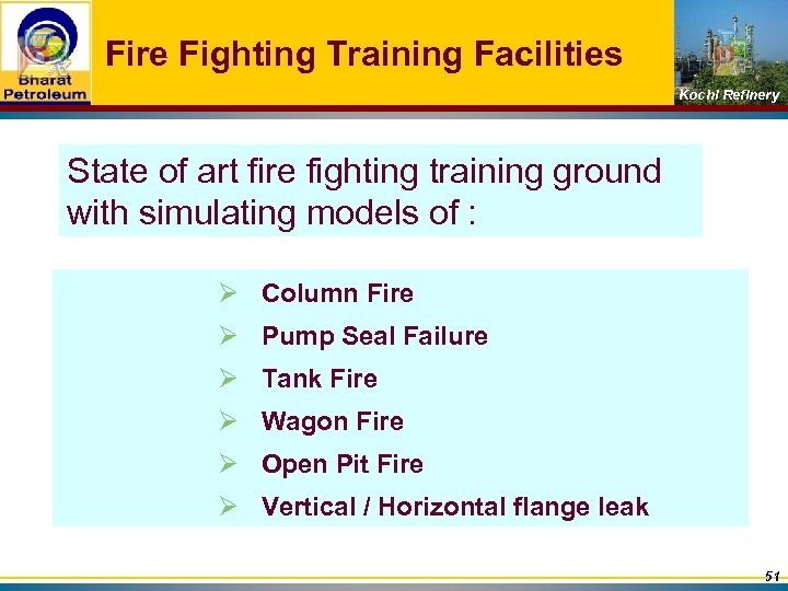 Fire Fighting Training Facilities Kochi Refinery State of art fire fighting training ground with