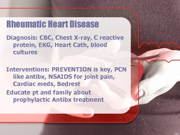 Rheumatic Heart Disease Diagnosis: CBC, Chest X-ray, C reactive protein, EKG, Heart Cath, blood