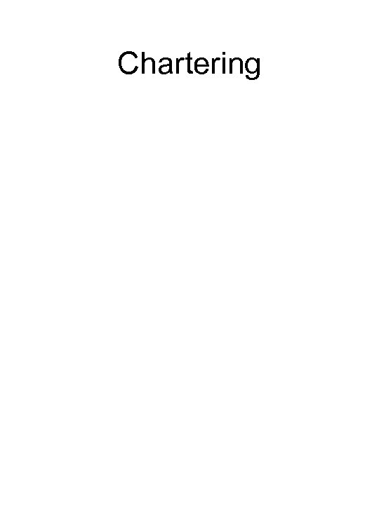 Chartering 