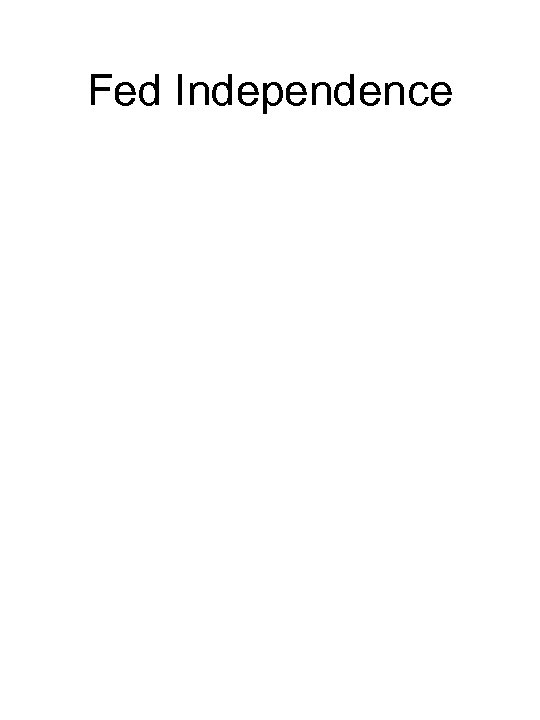 Fed Independence 