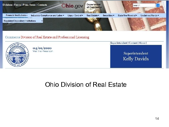 Ohio Division of Real Estate 14 