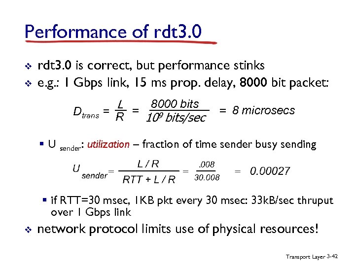 Performance of rdt 3. 0 v v rdt 3. 0 is correct, but performance