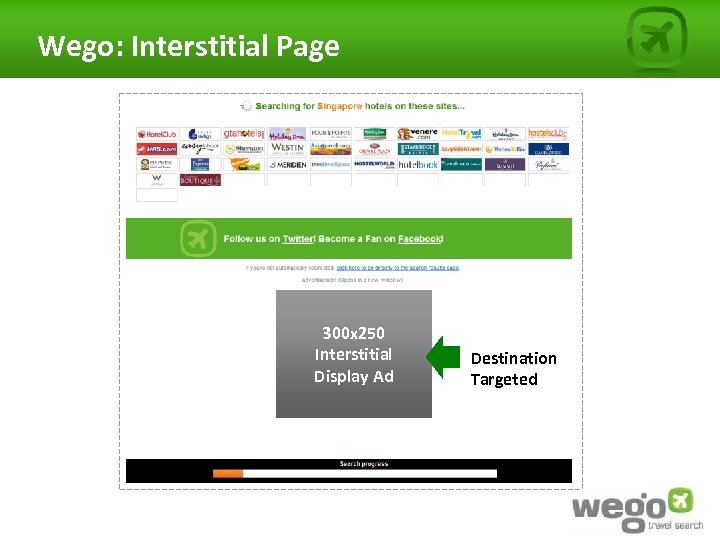 Wego: Interstitial Page 300 x 250 Interstitial Display Ad Destination Targeted 