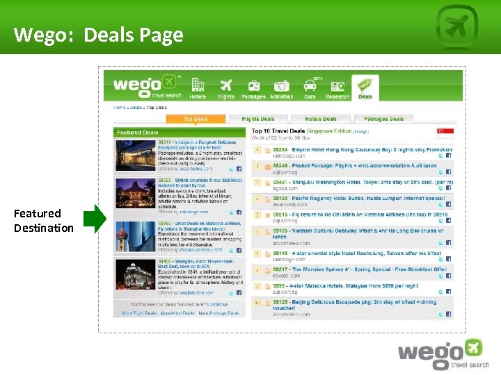 Wego: Deals Page Featured Destination 