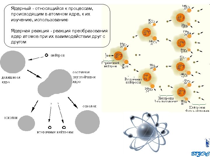 Ядерный относящийся к процессам, происходящим в атомном ядре, к их изучению, использованию Ядерная реакция