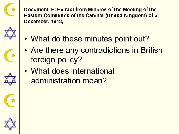 Document F: Extract from Minutes of the Meeting of the Eastern Committee of the