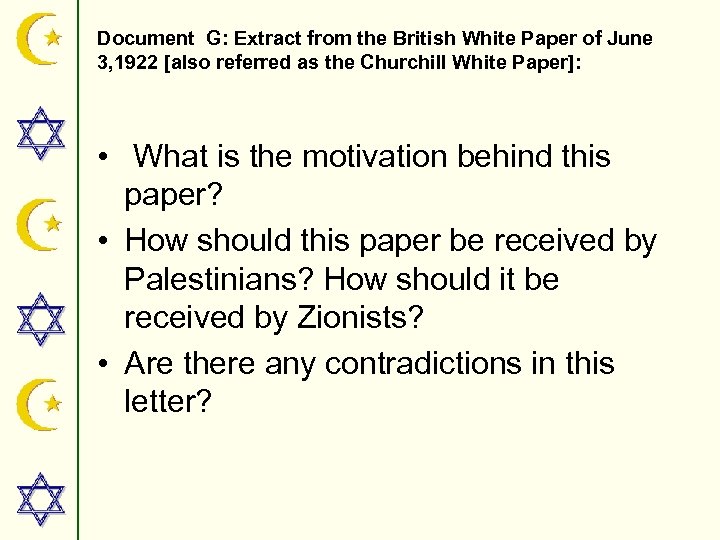 Document G: Extract from the British White Paper of June 3, 1922 [also referred