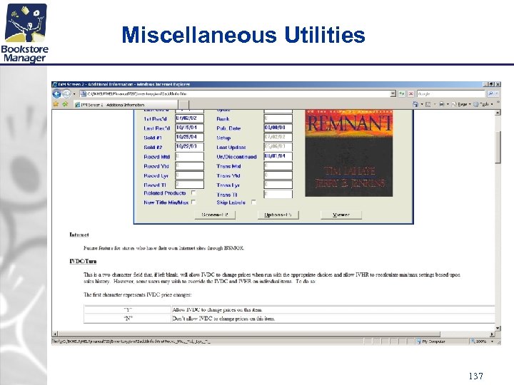 Miscellaneous Utilities 137 