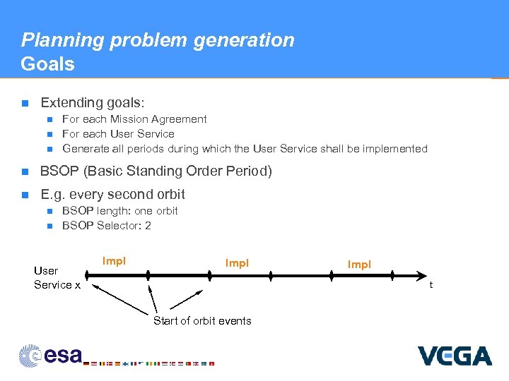 Planning problem generation Goals n Extending goals: n n n For each Mission Agreement