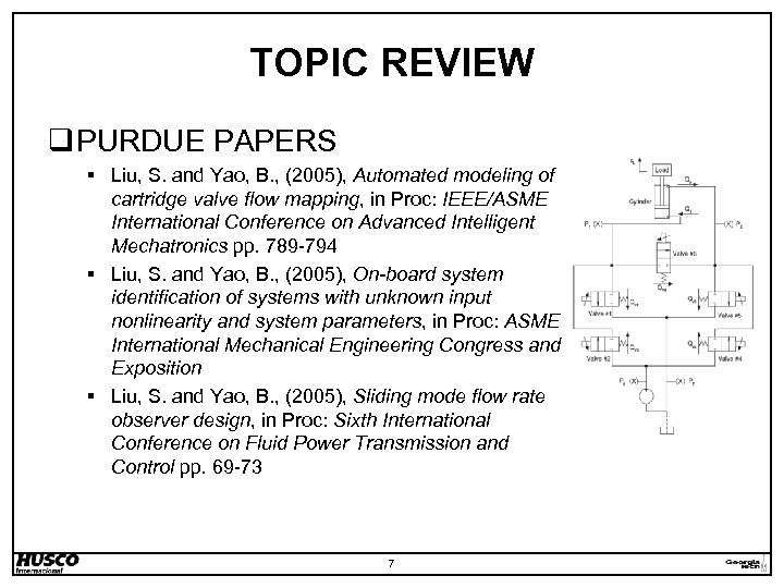 TOPIC REVIEW q PURDUE PAPERS § Liu, S. and Yao, B. , (2005), Automated