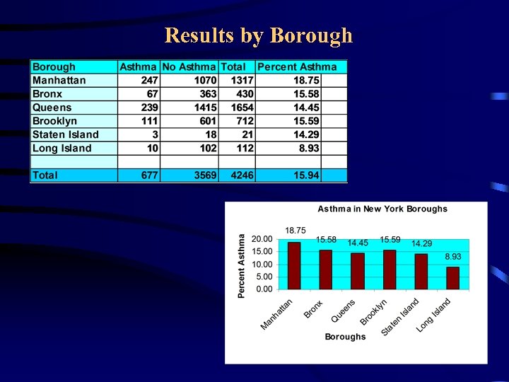 Results by Borough 