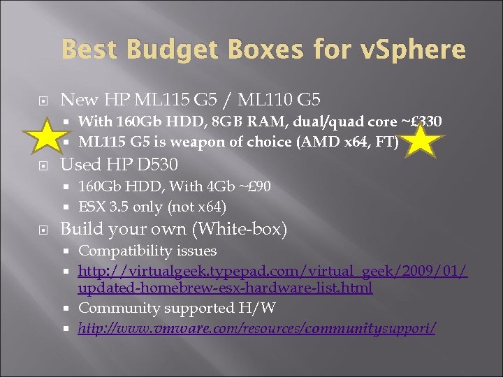 Best Budget Boxes for v. Sphere New HP ML 115 G 5 / ML