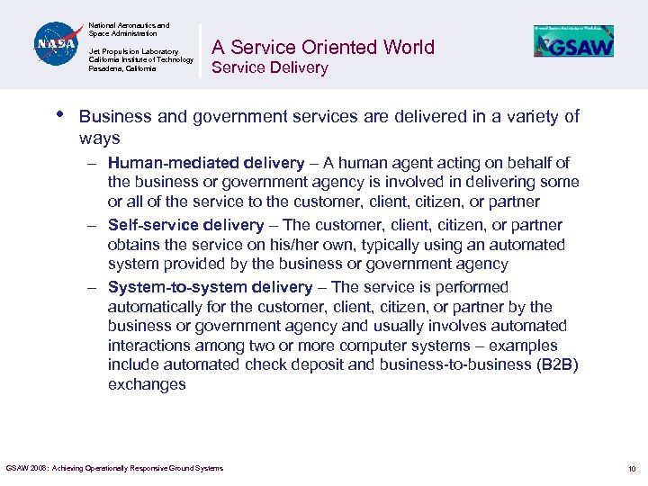 National Aeronautics and Space Administration Jet Propulsion Laboratory California Institute of Technology Pasadena, California